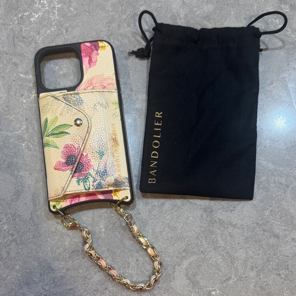 Bandolier x Ceci Floral iPhone 15 Pro Max Case with Chain
